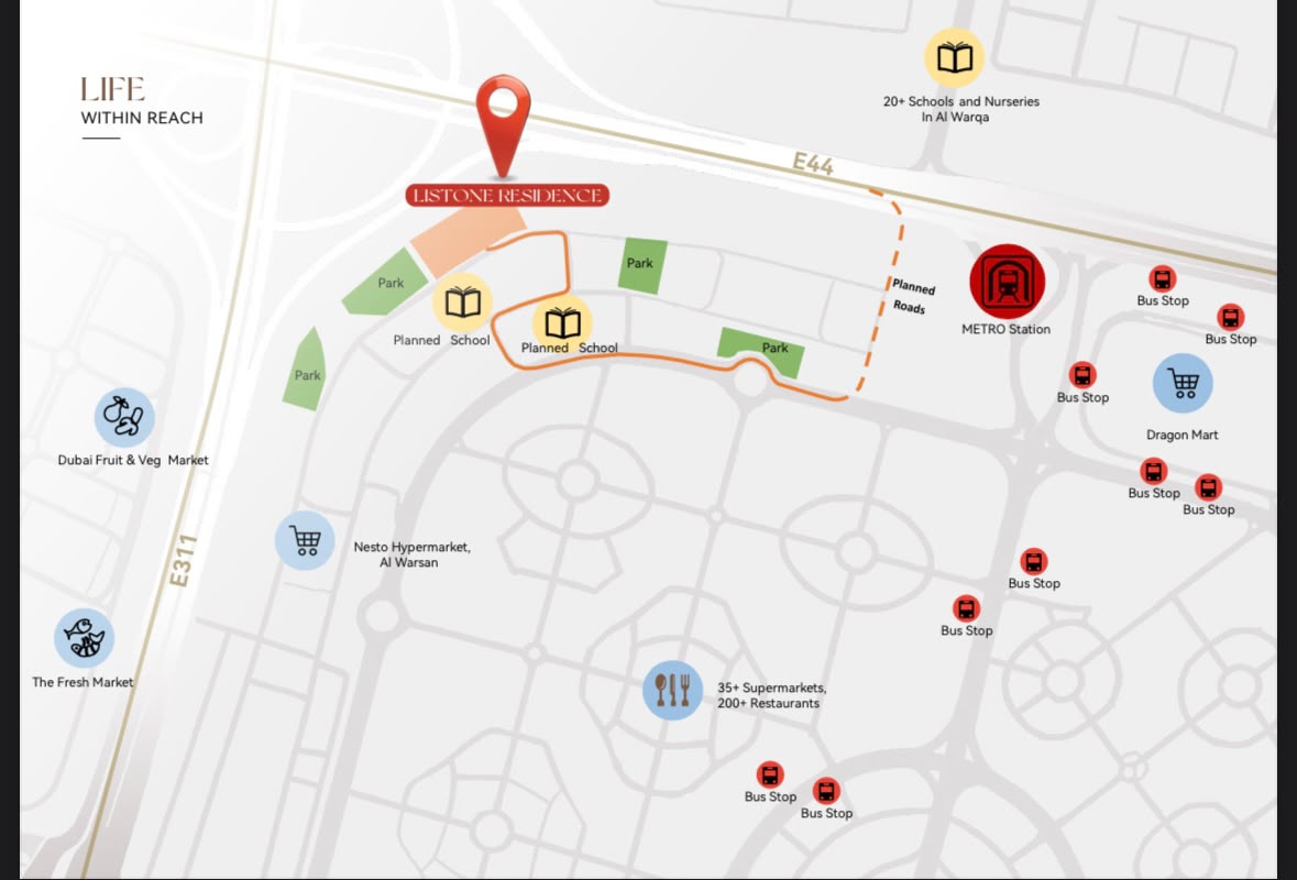 Listone Residence location map